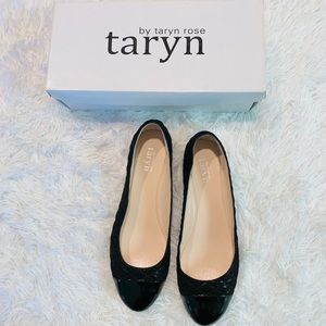 Taryn Rose black comfort flats